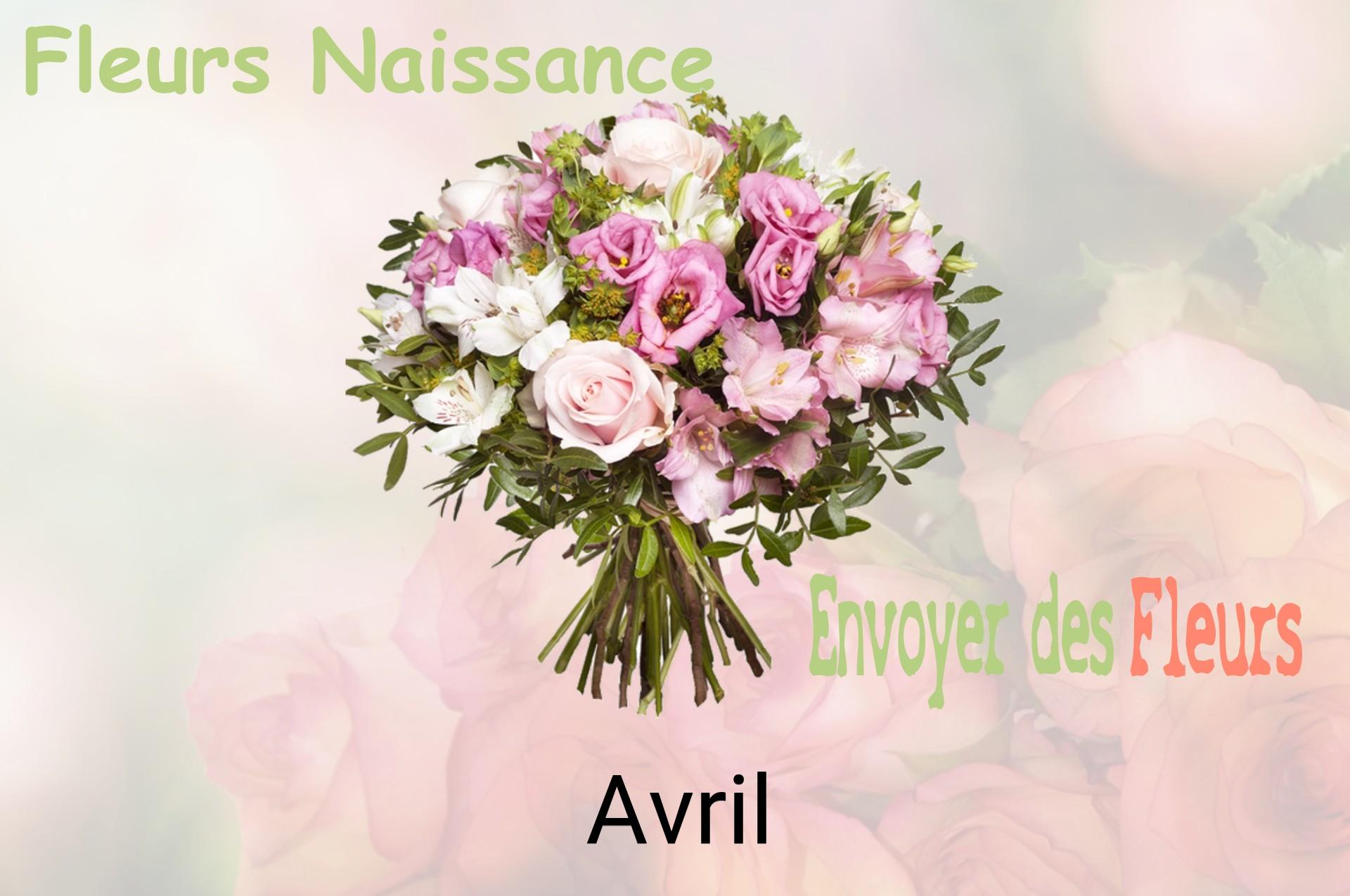 Bouquet de fleurs de naissance livré à Avril